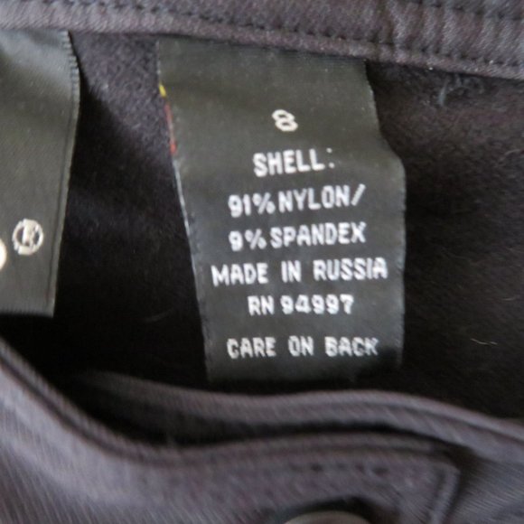 Vintage 80s HEAD Snowboarding Ski Pants S Black High Rise Zip Stretch Russia - Picture 12 of 12